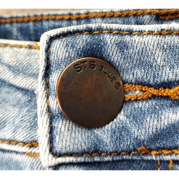 STS BLUE Taylor Tomboy Distressed Blue Denim Jeans Womens Size 24 - Picture 7 of 16